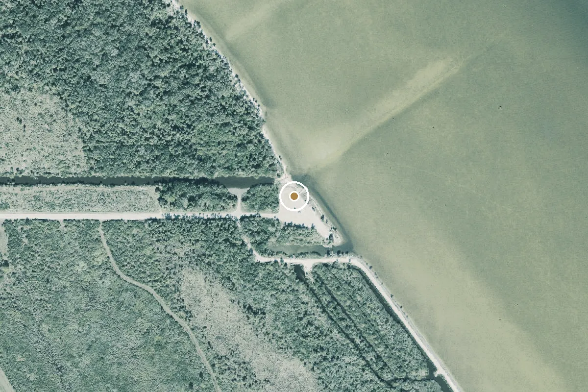 Aerial view of Merritt Island National Wildlife Refuge - Bio Lab Boat Ramp