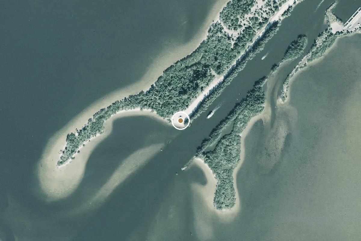 Aerial view of Merritt Island National Wildlife Refuge - Haulover Canal Kayak Launch Site