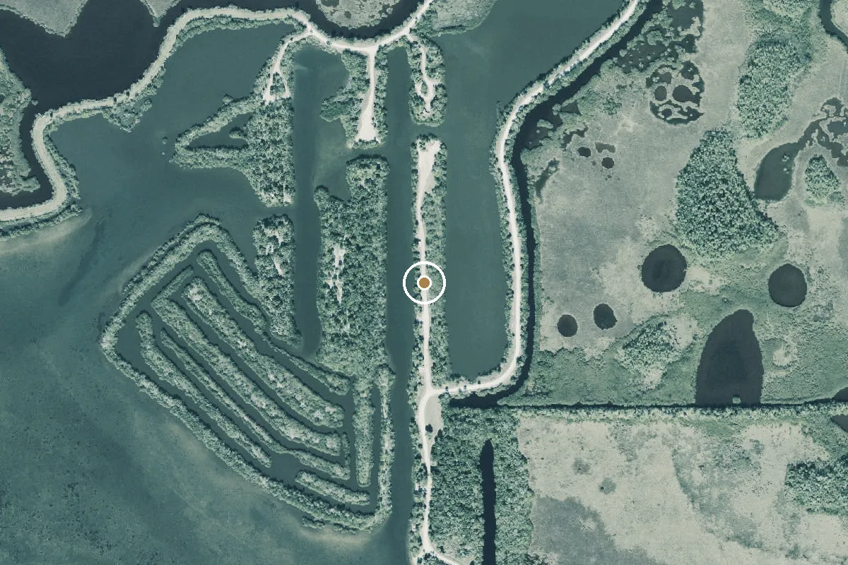 Aerial view of Merritt Island National Wildlife Refuge - Pattillo Creek Paddlecraft Access Points
