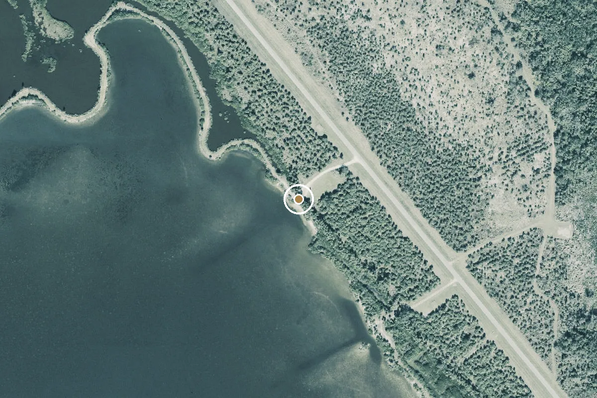 Aerial view of Merritt Island National Wildlife Refuge - Radar Tower Paddlecraft Access Point