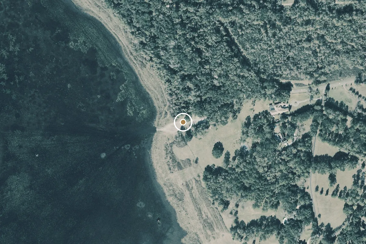 Aerial view of Miller Landing Canoe Launch