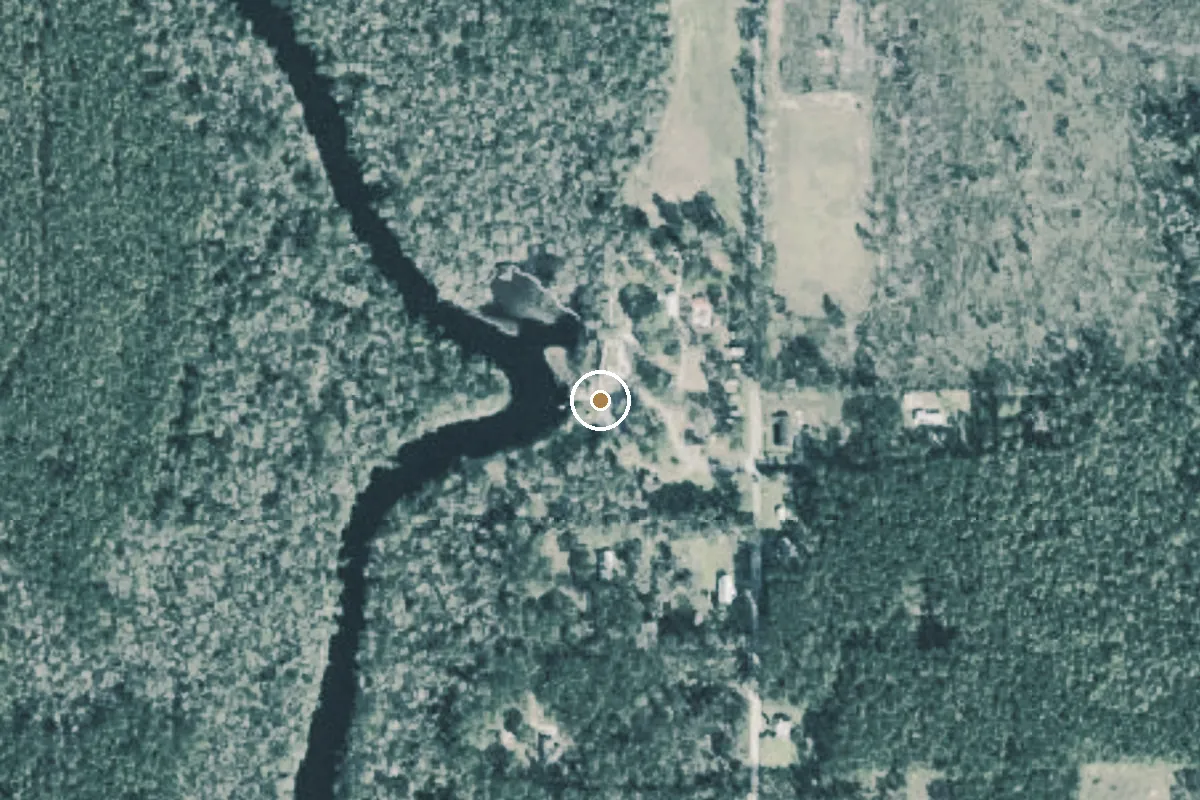 Aerial view of Myron B. Hodge Sopchoppy City Park