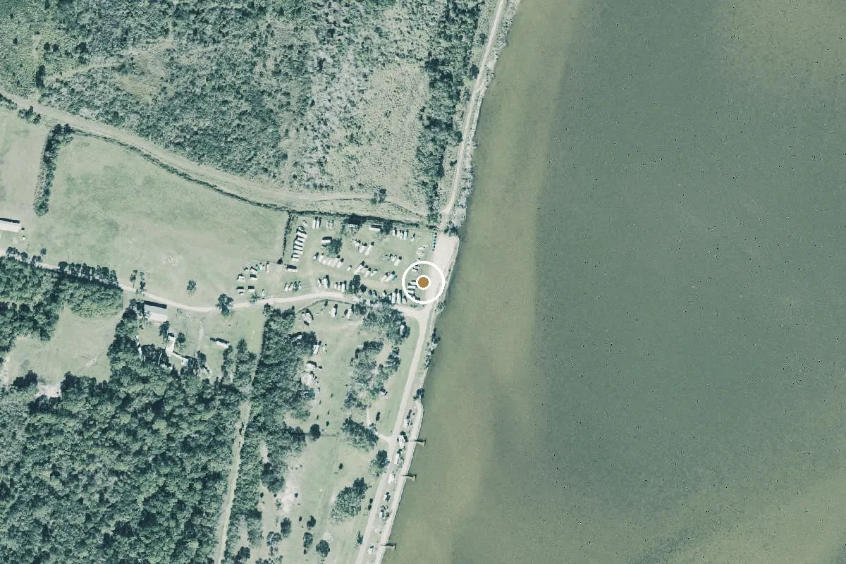 Aerial view of NASA Kennedy Athletic, Recreational & Social (KARS) Park Kayak Launch Beach (Permit Required)
