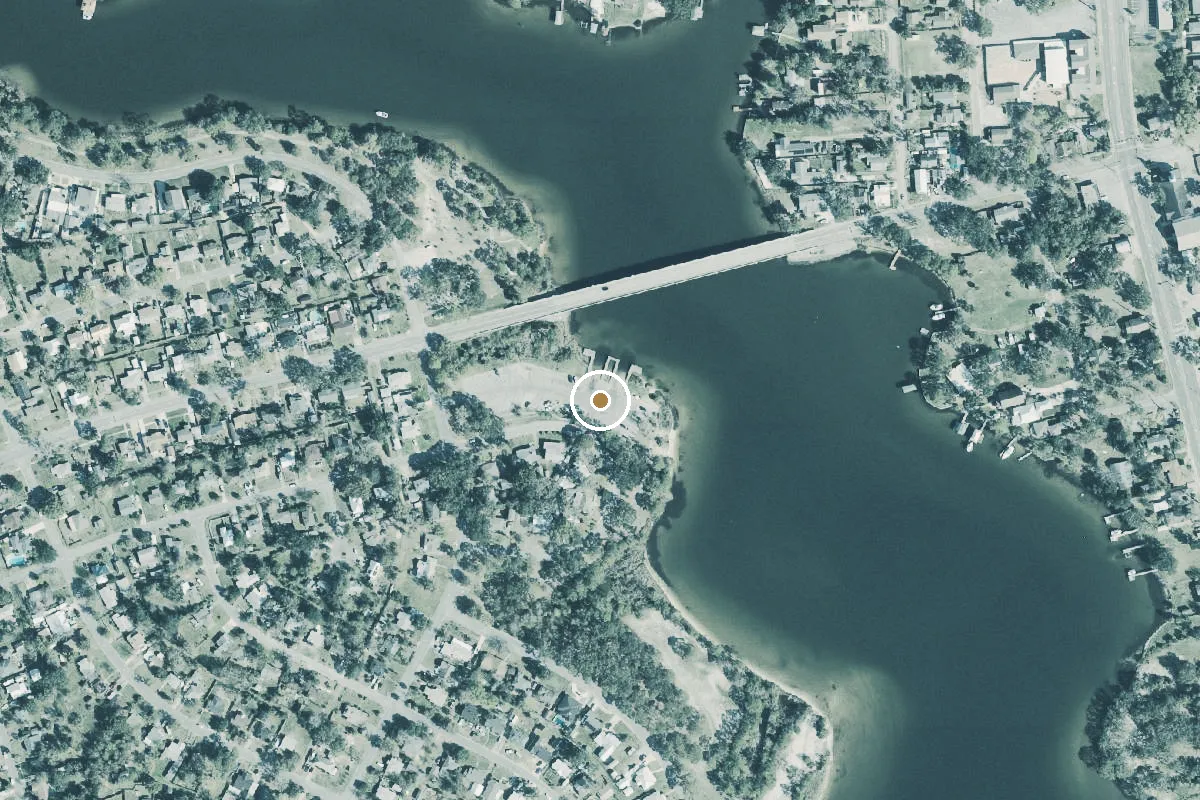 Aerial view of Navy Point Public Boat Ramp