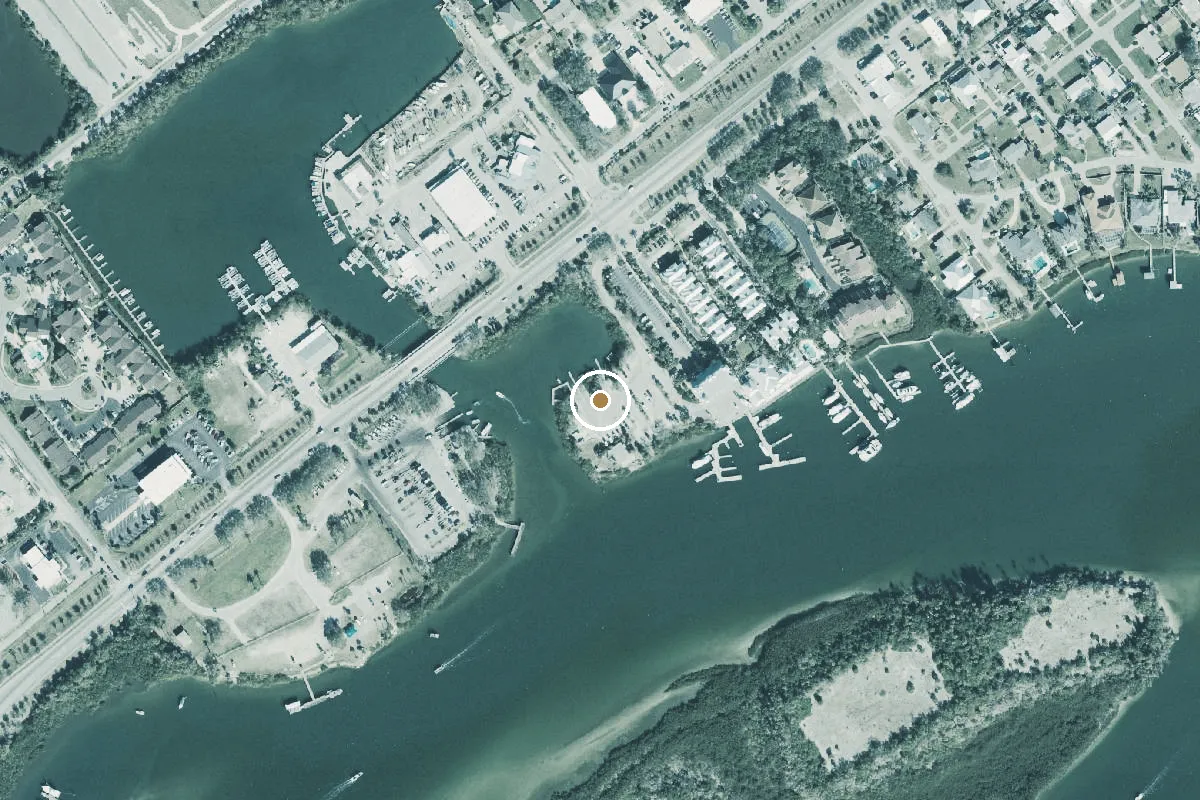 Aerial view of North Causeway Boat Ramp (East)
