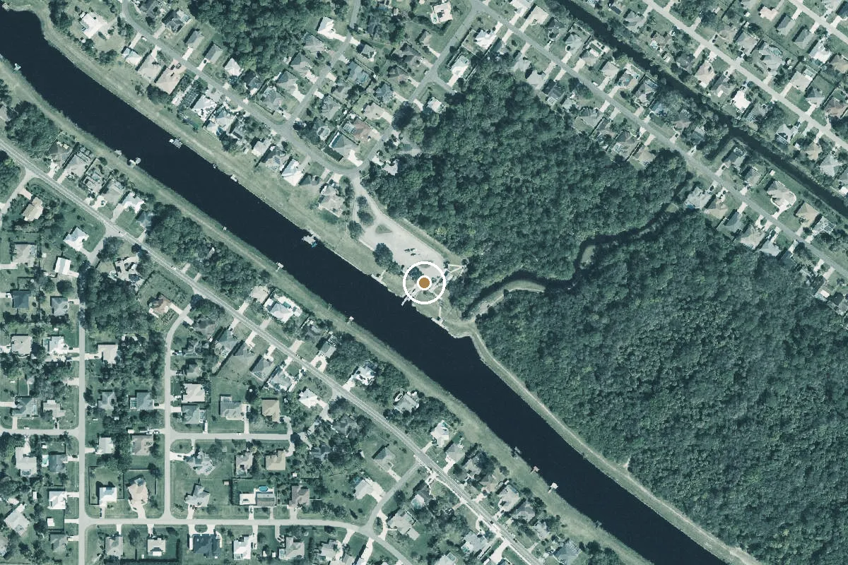 Aerial view of Oak Hammock Park and Public Boat Ramp
