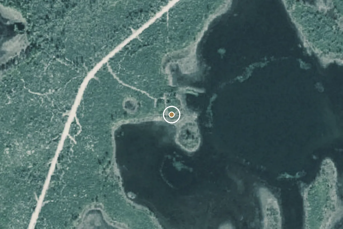 Aerial view of Ocala National Forest - Chain-O-Lakes Canoe Access