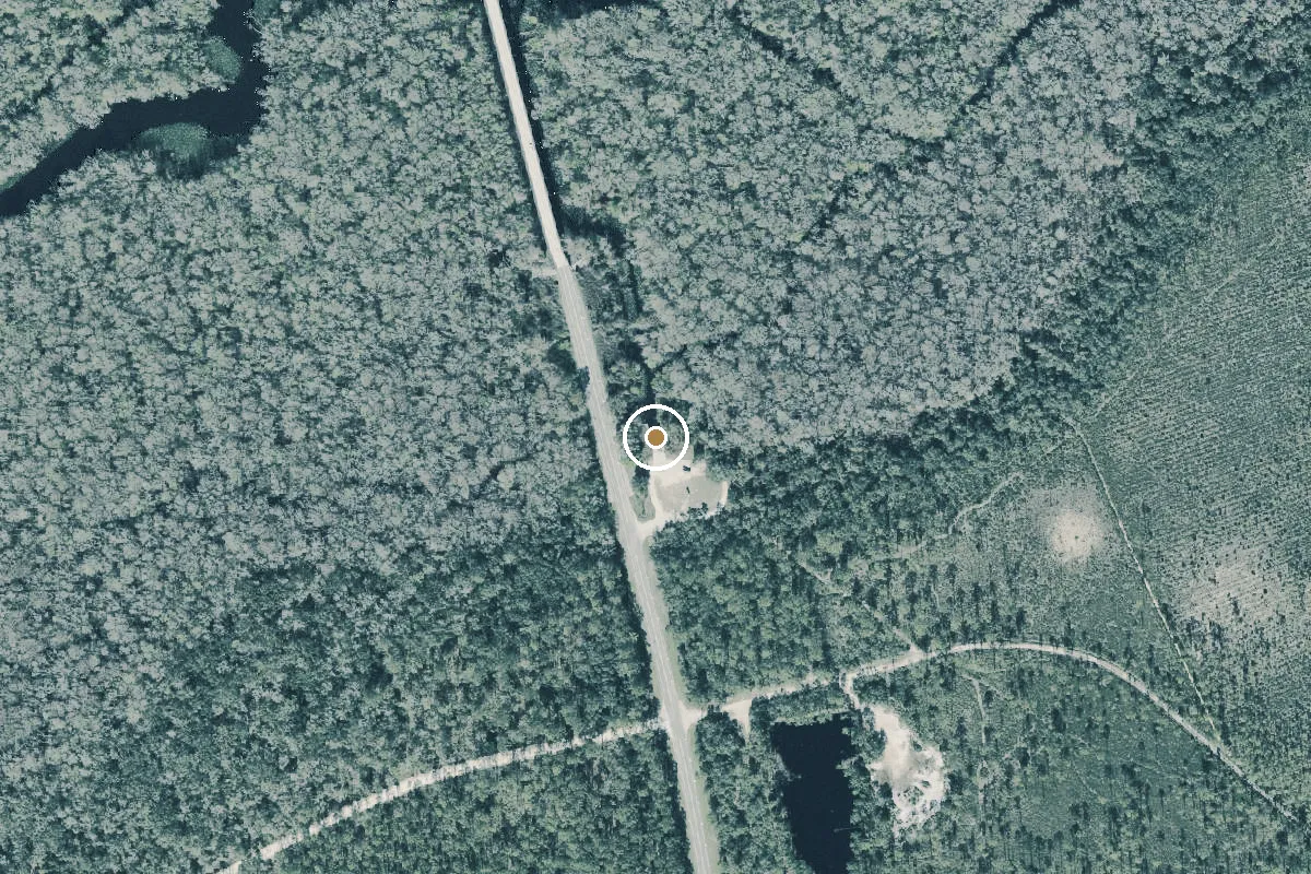 Aerial view of Ocala National Forest - Johnson Field - Oklawaha River Boat Ramp
