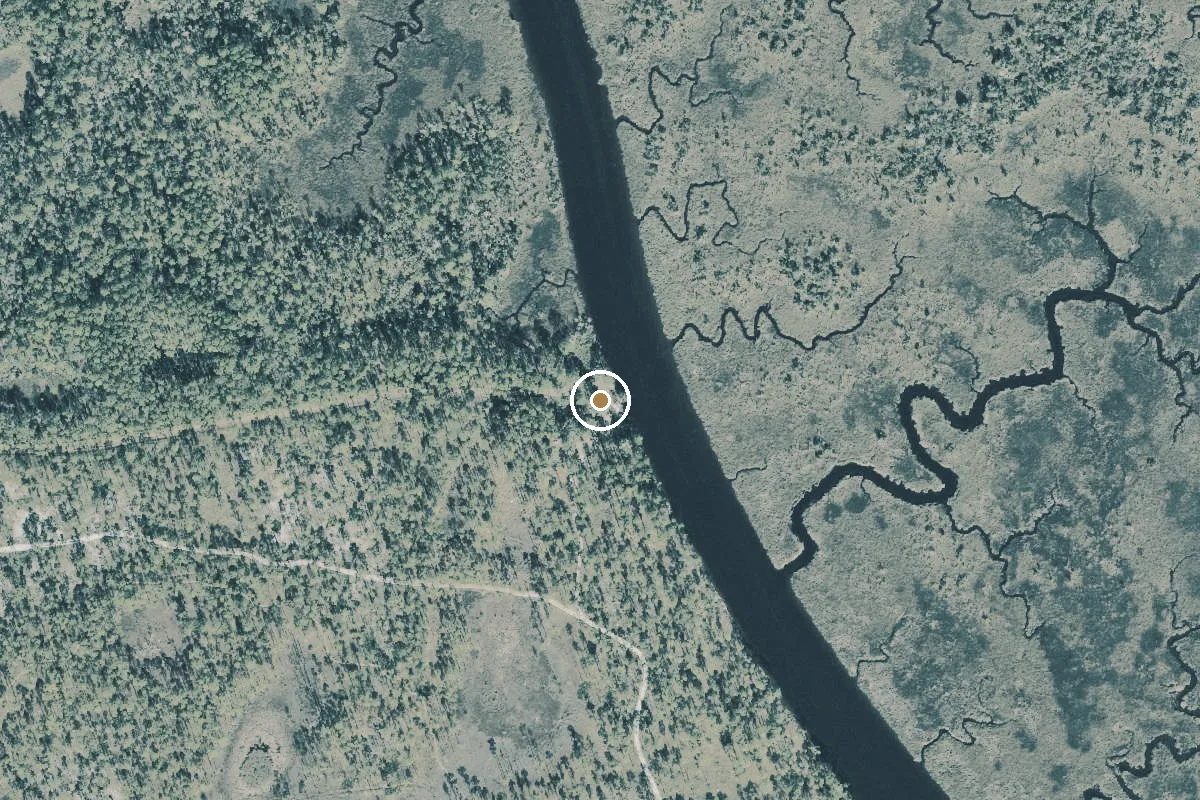 Aerial view of Ochlockonee River State Park - Group Campsite (Reservations Required) Paddle Craft Beach