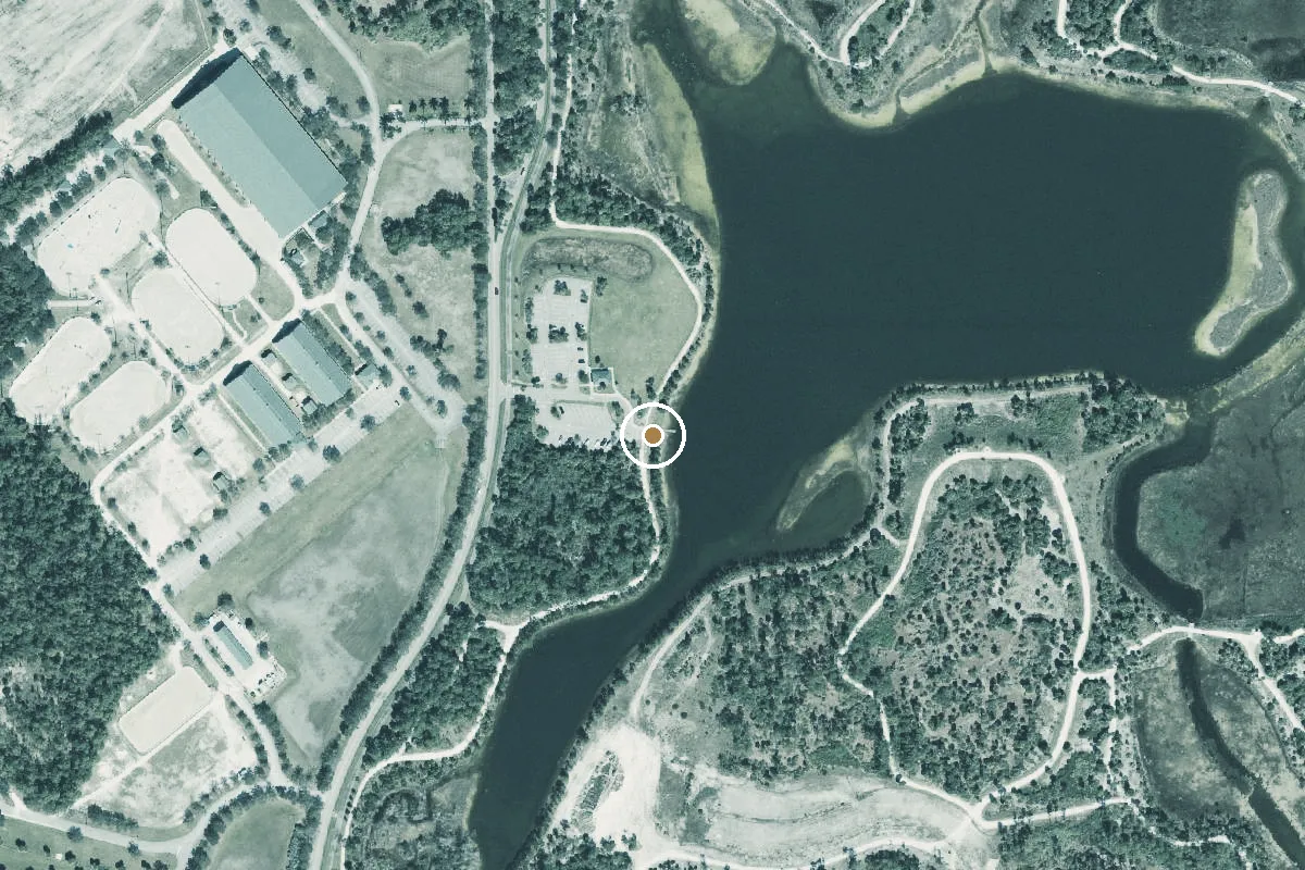 Aerial view of Okeeheelee Park South Boating Center Non-Motorized Boat Launch