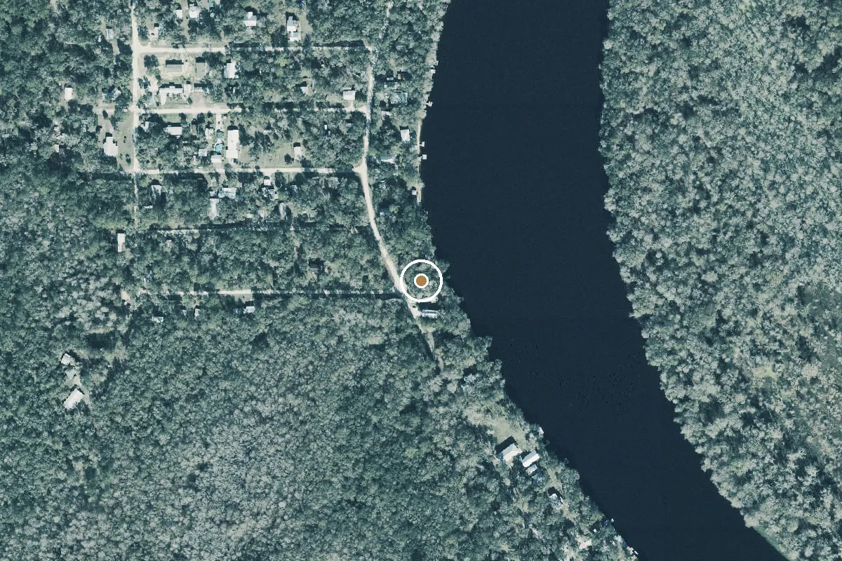 Aerial view of Old Pine Landing Public Boat Ramp