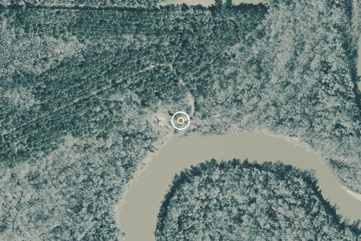 Aerial view of Old Warehouse Landing (Baker Landing)