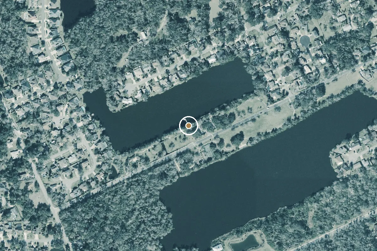 Aerial view of Ormond Beach Central Park - Hammock Lane Kayak Launch Dock