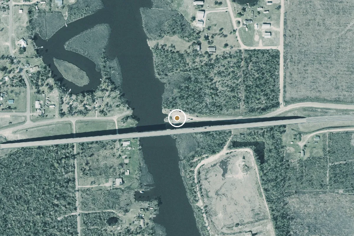 Aerial view of Overstreet Public Boat Ramp (Wetappo Creek)