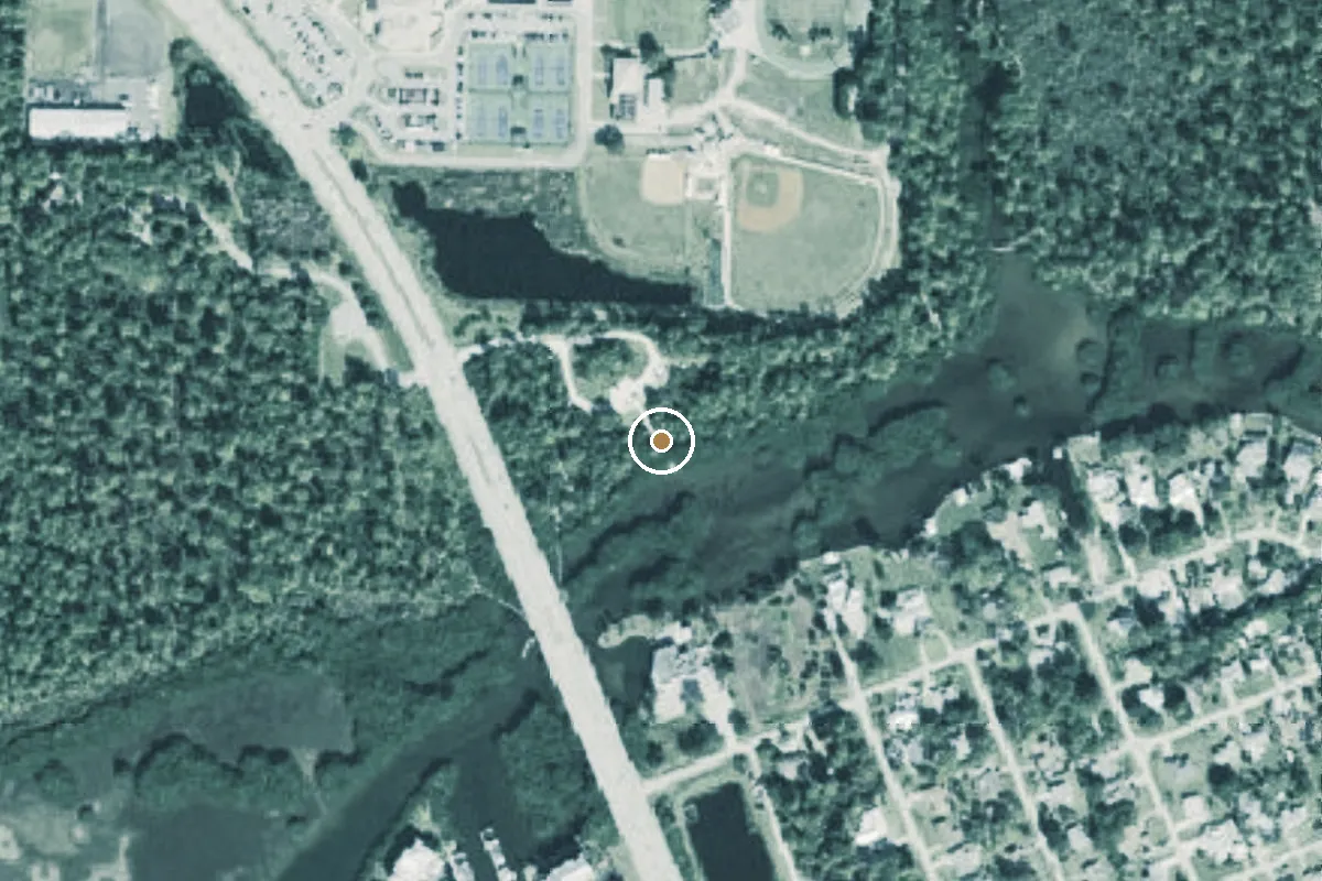 Aerial view of Oyster Creek Environmental Park Kayak Launch