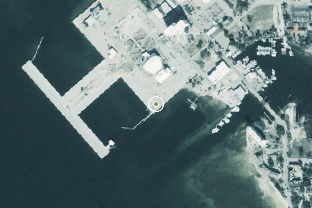 Aerial view of Panama City Marina Public Boat Ramp