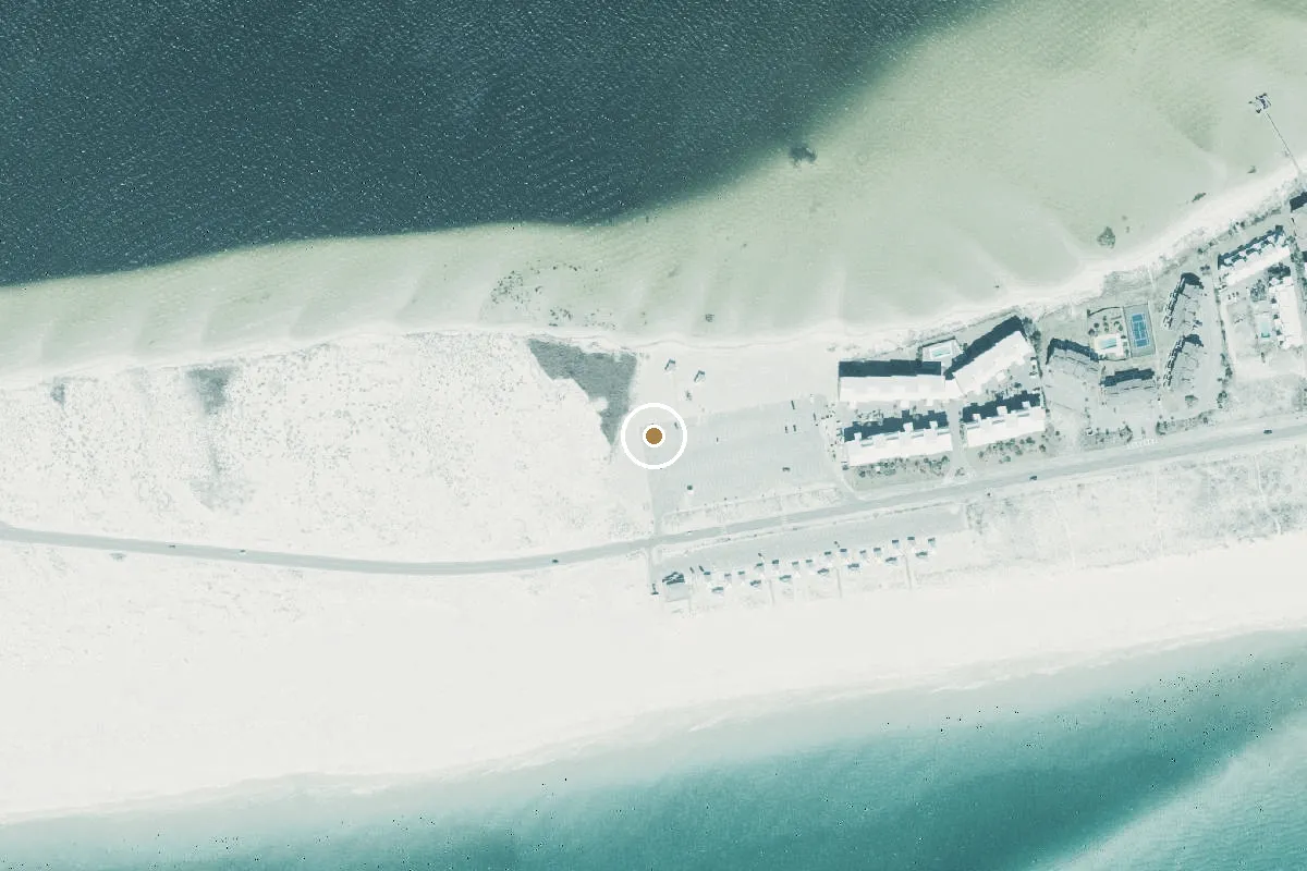 Aerial view of Pensacola Beach Park West Kayak Access