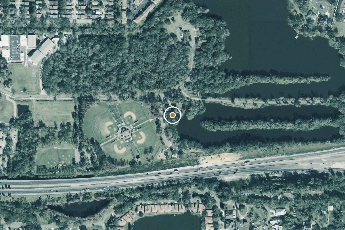 Aerial view of Peterson Park Public Boat Ramp