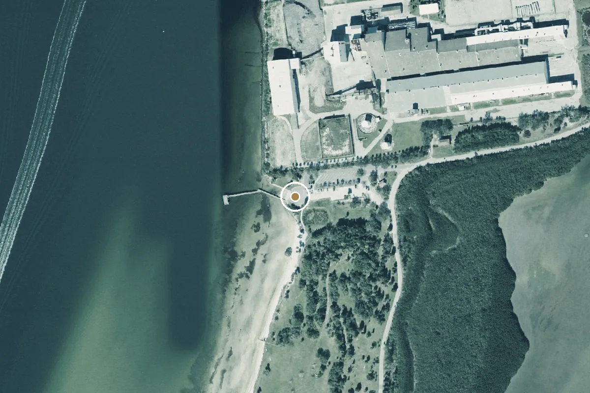 Aerial view of Picnic Island Park - Public Boat Ramp