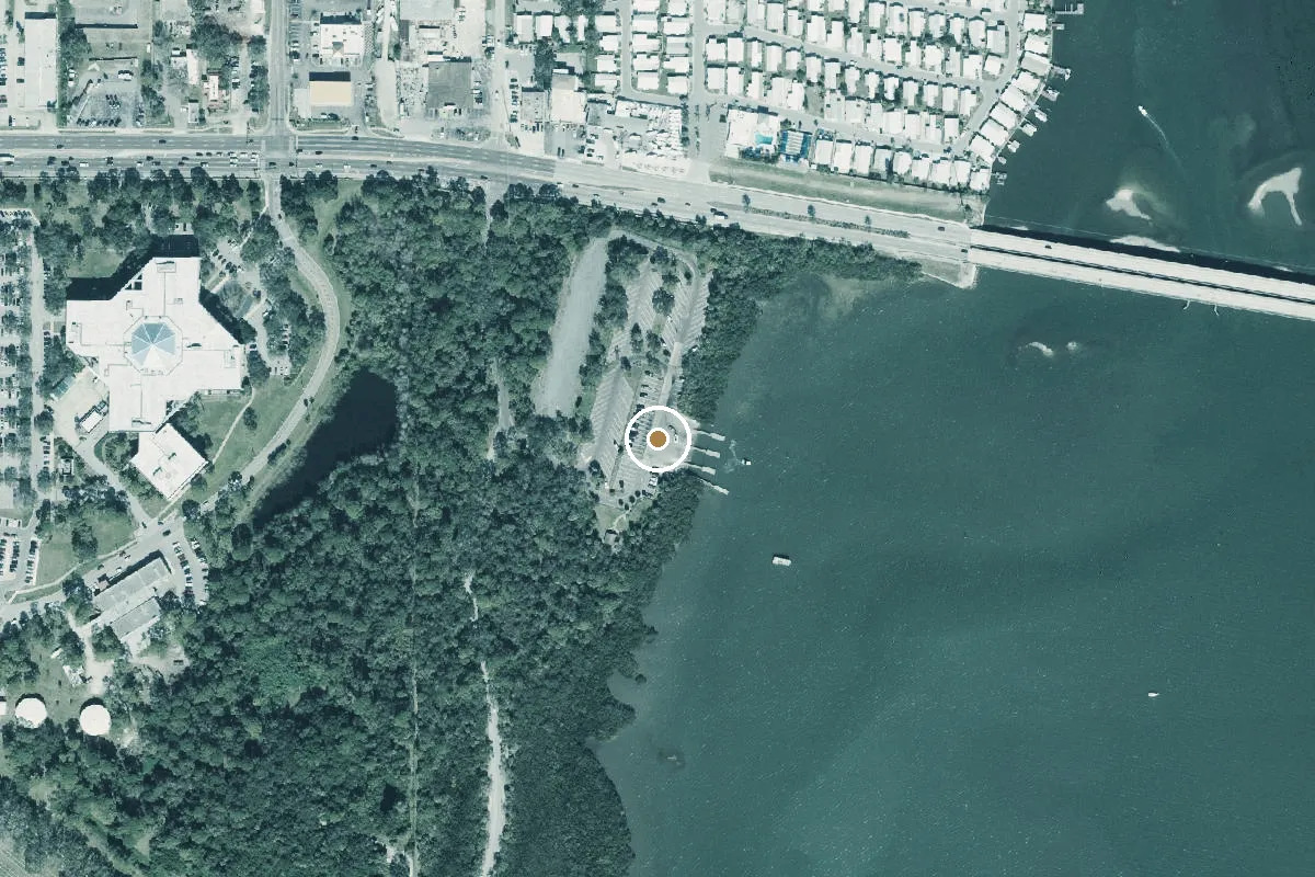 Aerial view of Pinellas War Veterans Memorial Park - Boat Ramp