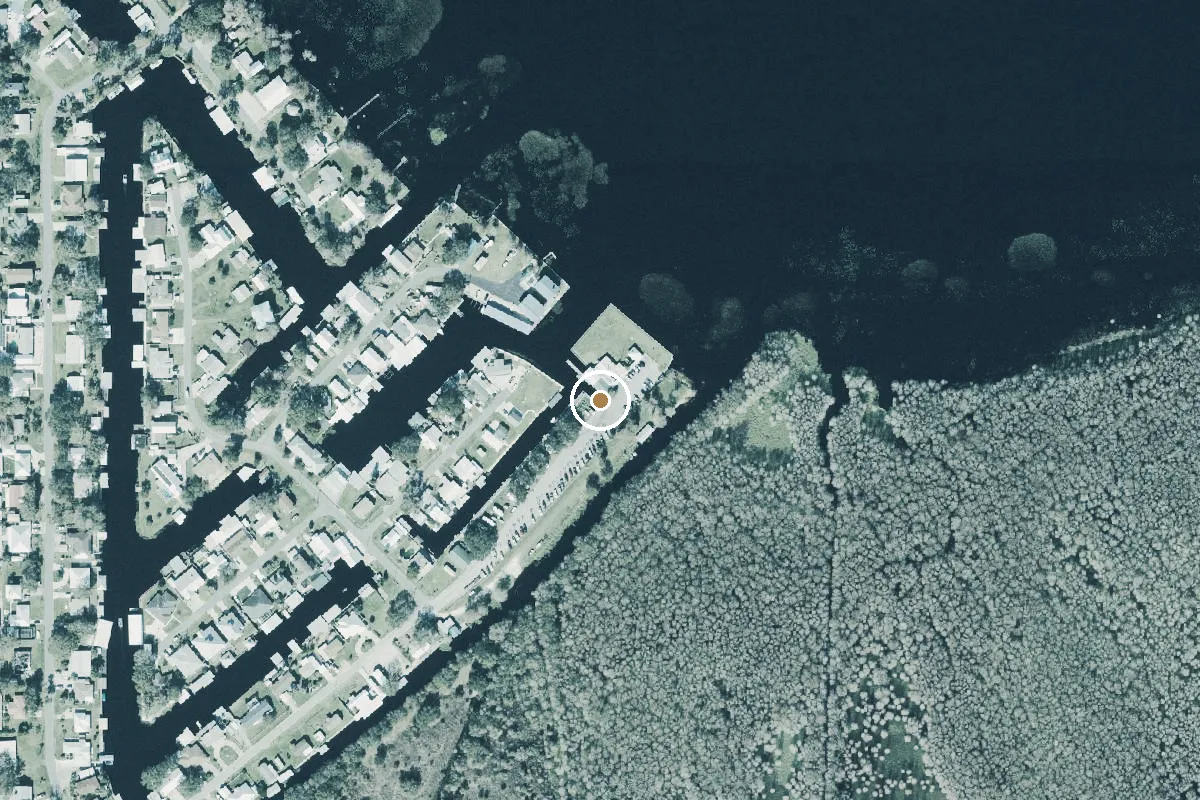 Aerial view of Port Hatchineha Public Boat Ramp
