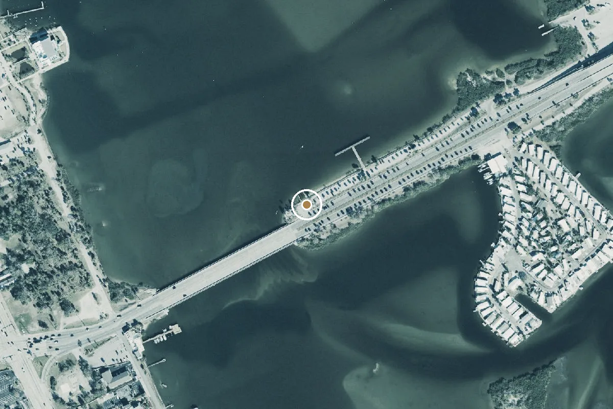 Aerial view of Port Orange Causeway Park - Small Boat Ramp
