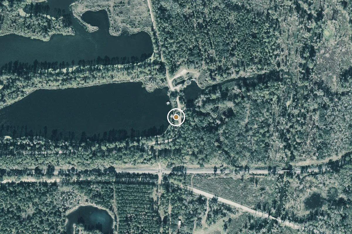 Aerial view of PotashCorp - Eagle Lake Fish Management Area Primitive Ramp (No Gas Motors)