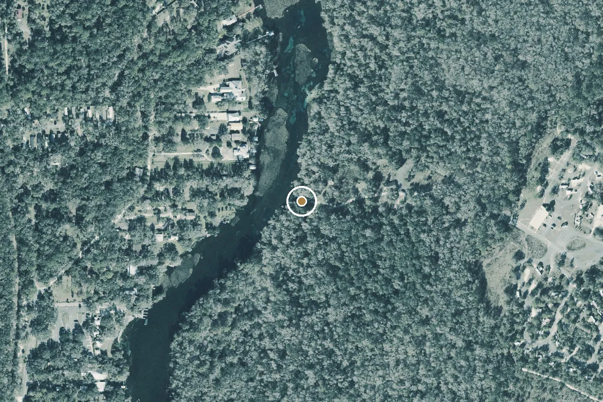 Aerial view of Rainbow Springs State Park - Campground Canoe Launch (Registered Campers Only)