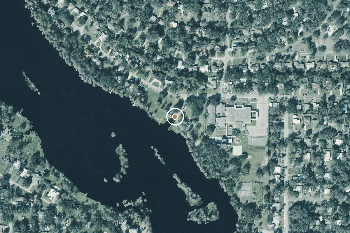 Aerial view of Riverhills Park Boat Ramp - City of Temple Terrace