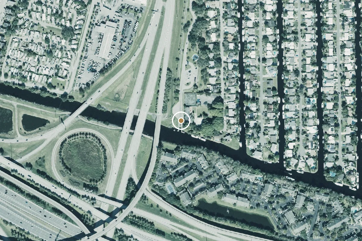 Aerial view of Riverland Woods Park Boat Ramp
