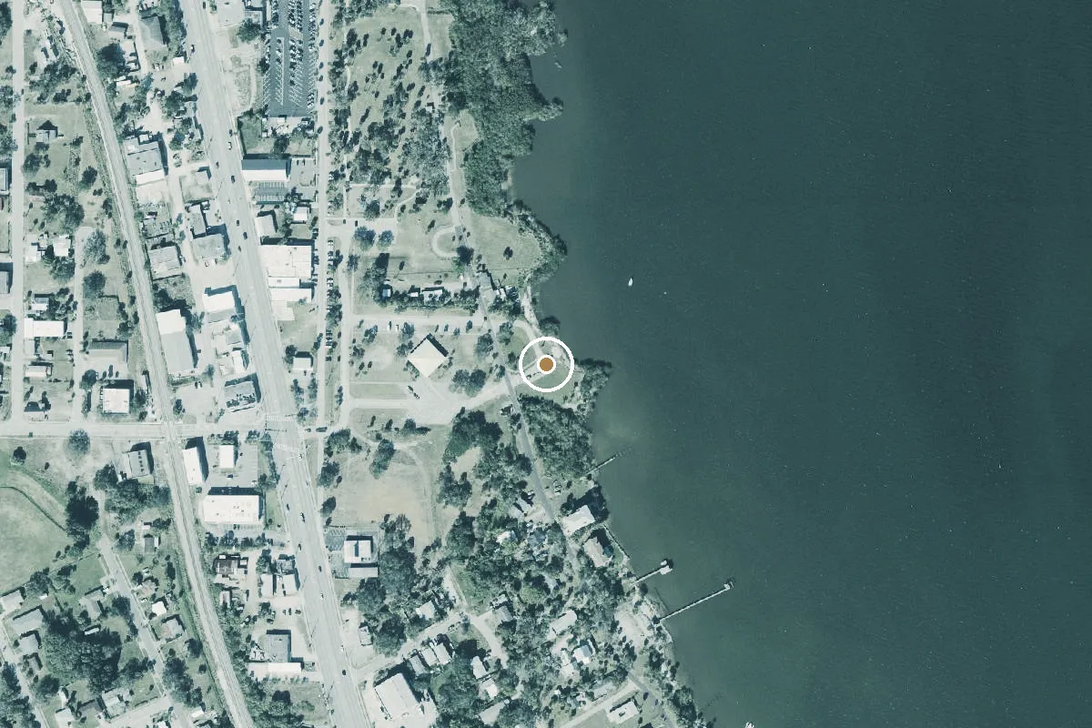 Aerial view of Riverview Park Paddlecraft Launch