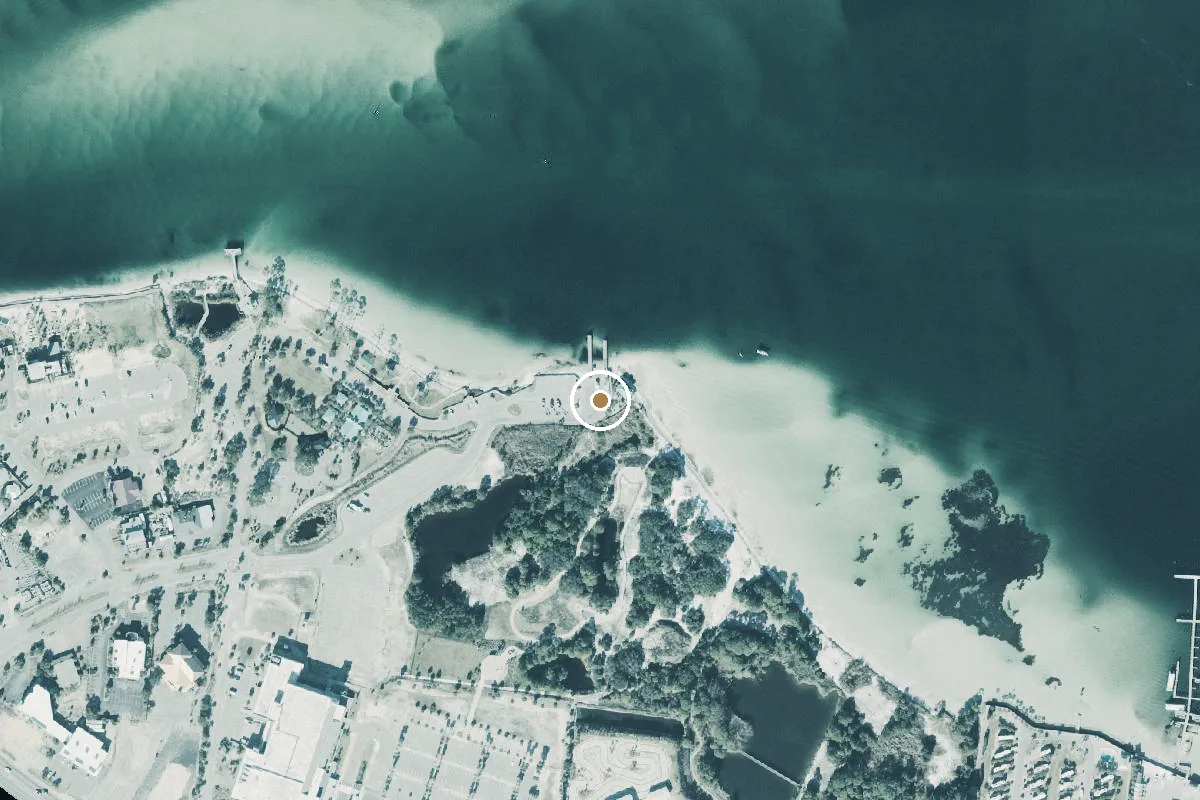 Aerial view of Ross Marler Park Boat Ramp