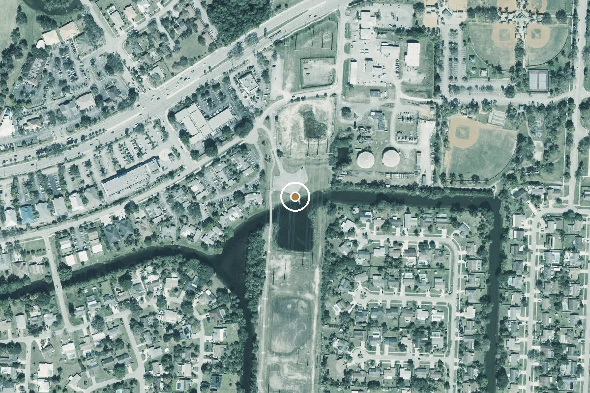 Aerial view of Royal Palm Beach Community Boat Ramp (Resident Permit Required)