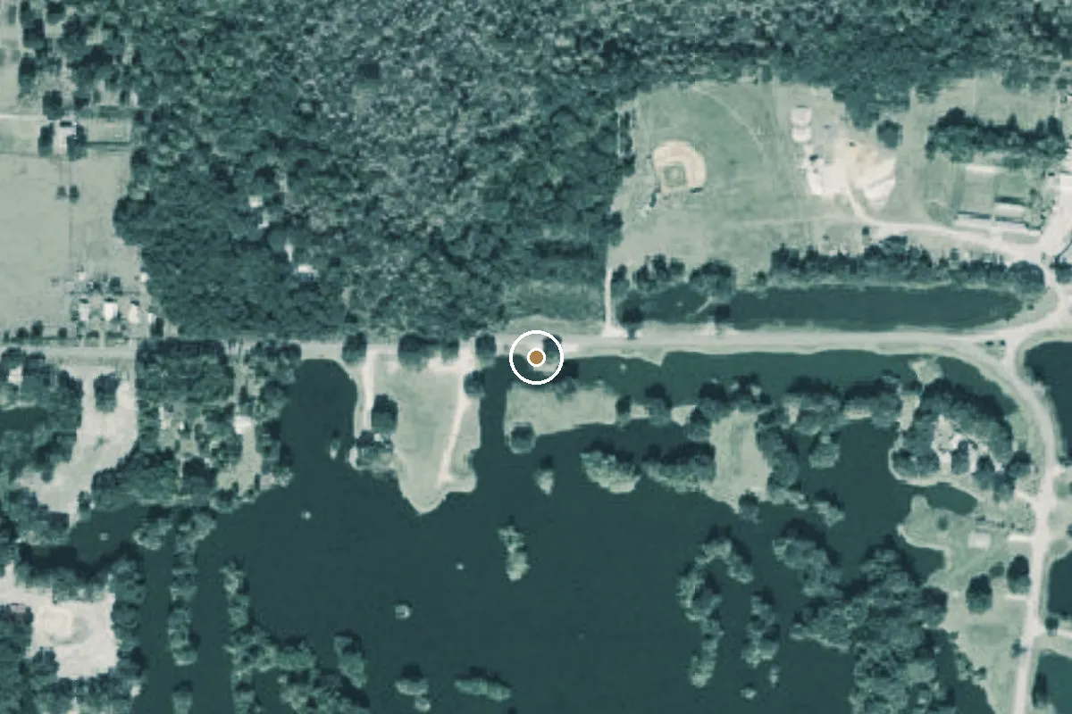 Aerial view of Saddle Creek Park Boat Ramp #5