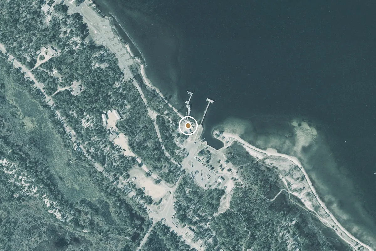 Aerial view of Saint Andrews State Park - Kayak Beach