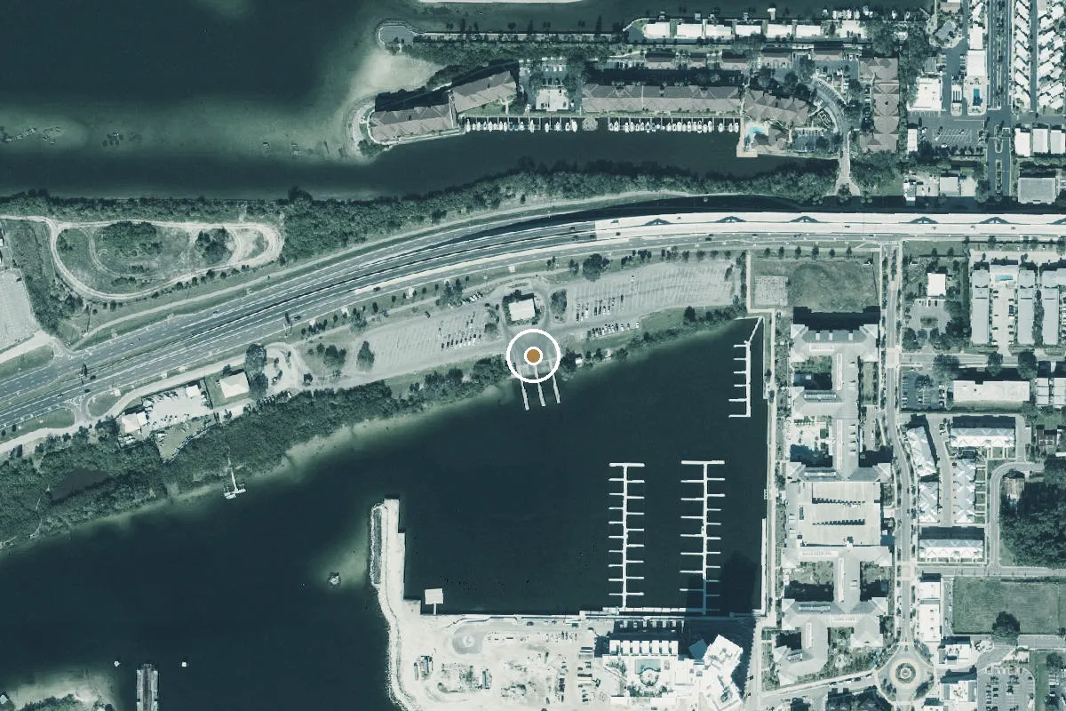 Aerial view of Salty Sol Fleishman - Gandy Boulevard Public Boat Ramp