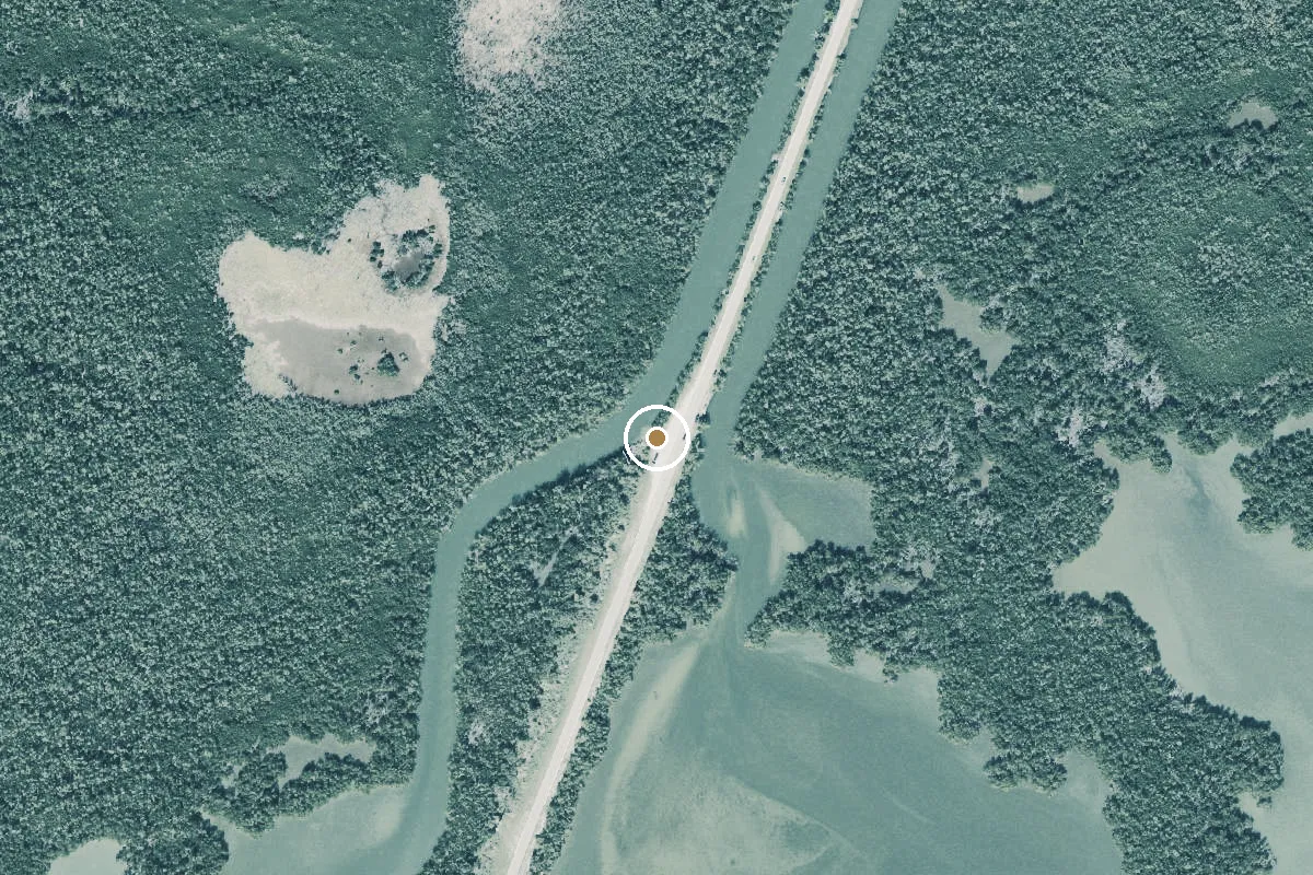 Aerial view of San Marco Road Wayside Paddlecraft Access