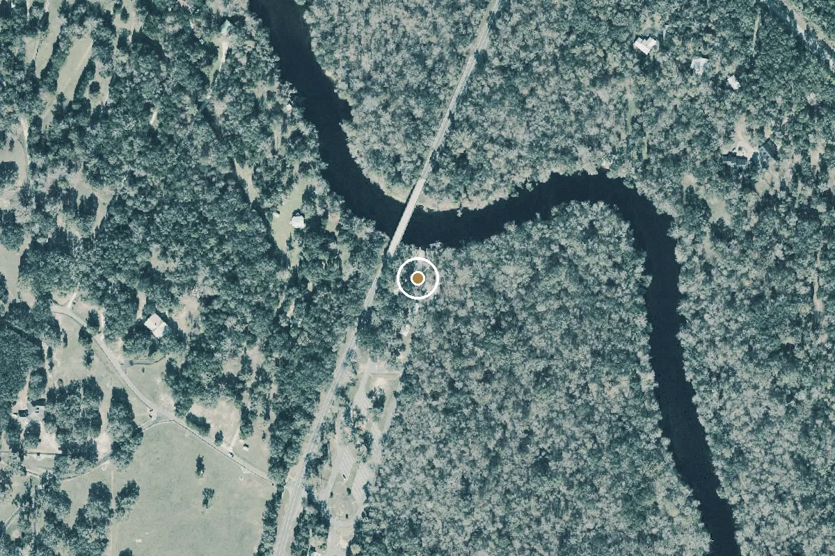 Aerial view of Santa Fe River Park Boat Ramp
