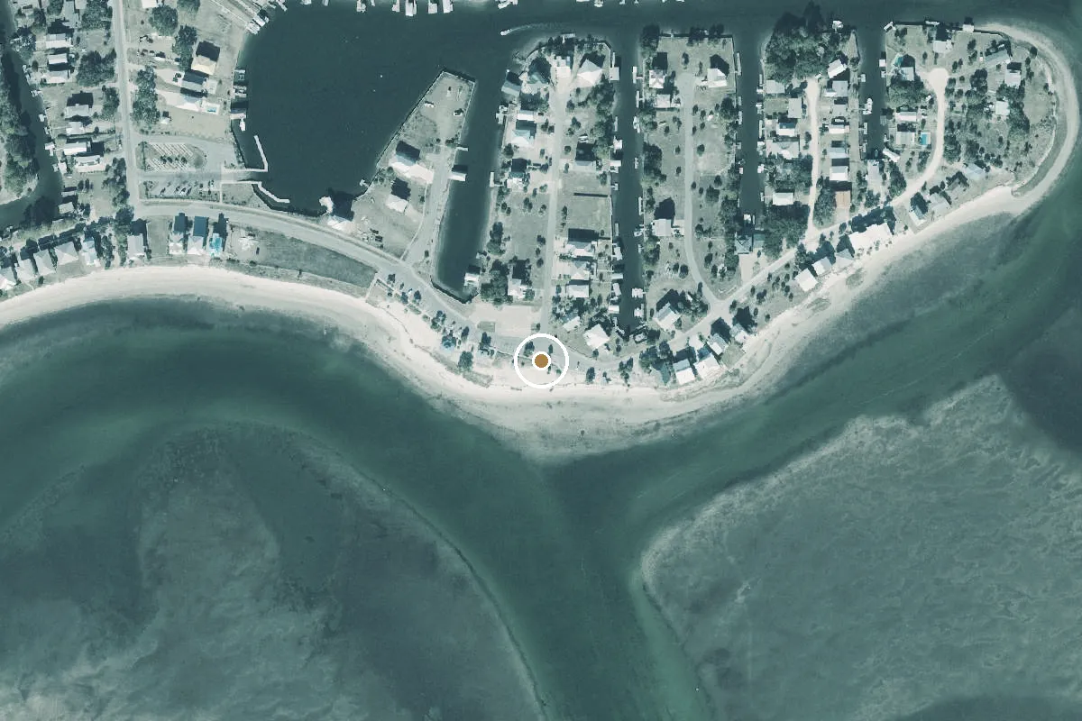 Aerial view of Shell Point Park Beach Hobie Cat and Kayak Launch