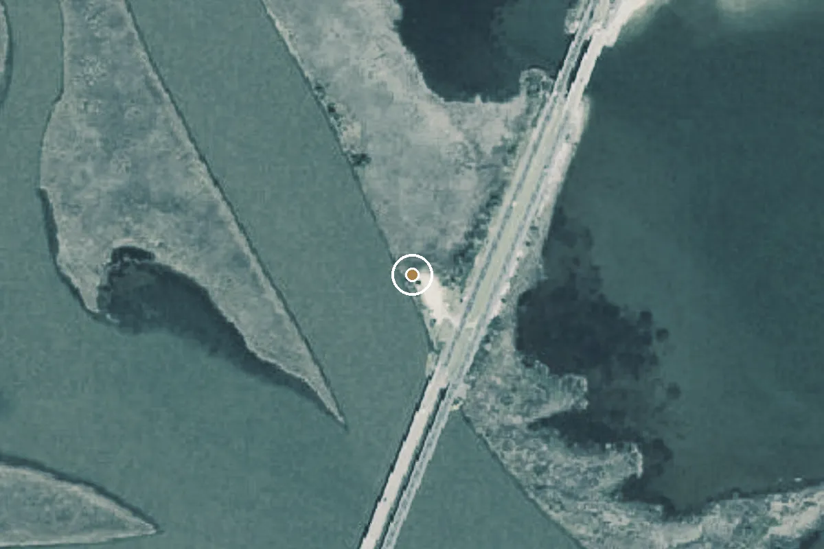 Aerial view of Simpson River Fishing Pier and Canoe Launch