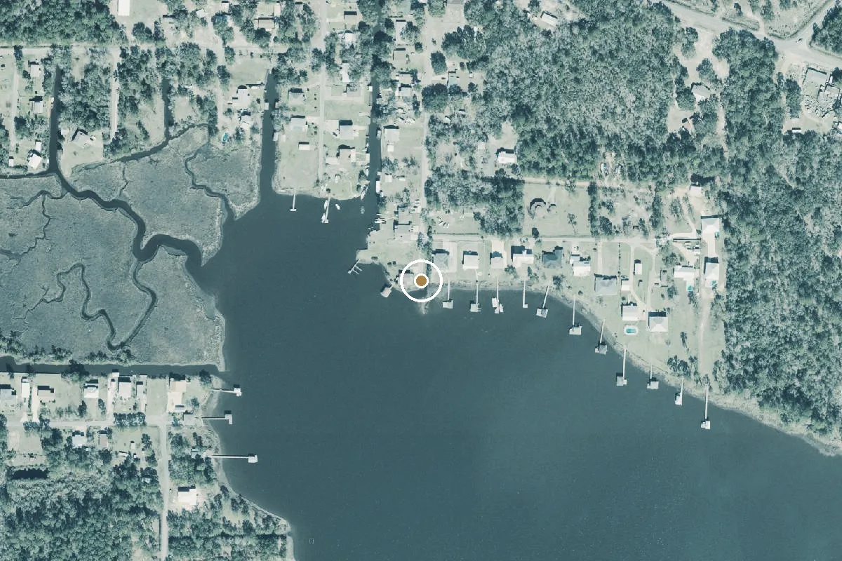 Aerial view of Snapper Avenue Primitive Boat Ramp (NO PARKING, Small Boats)