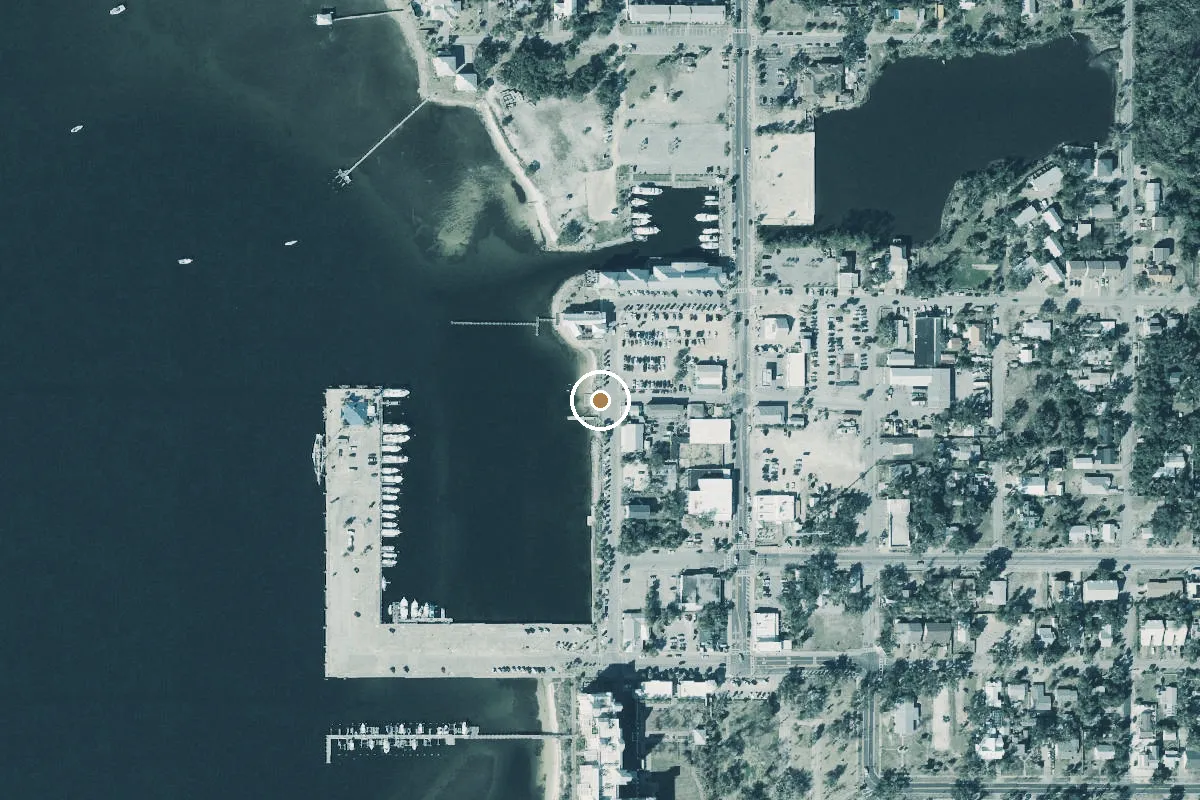 Aerial view of St. Andrews City Marina Public Boat Ramp