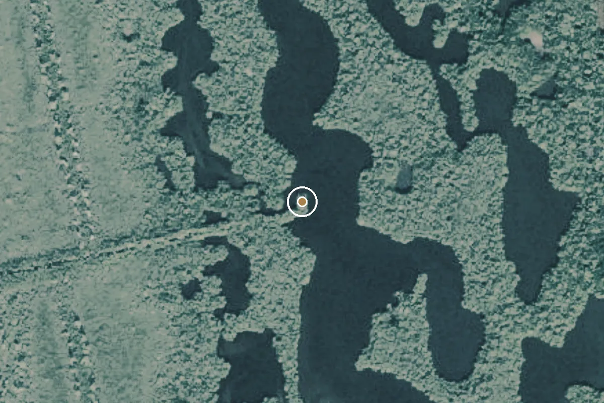 Aerial view of St. Jude Nature Trail - St. James Creek Preserve - Kayak Access (Long Portage)