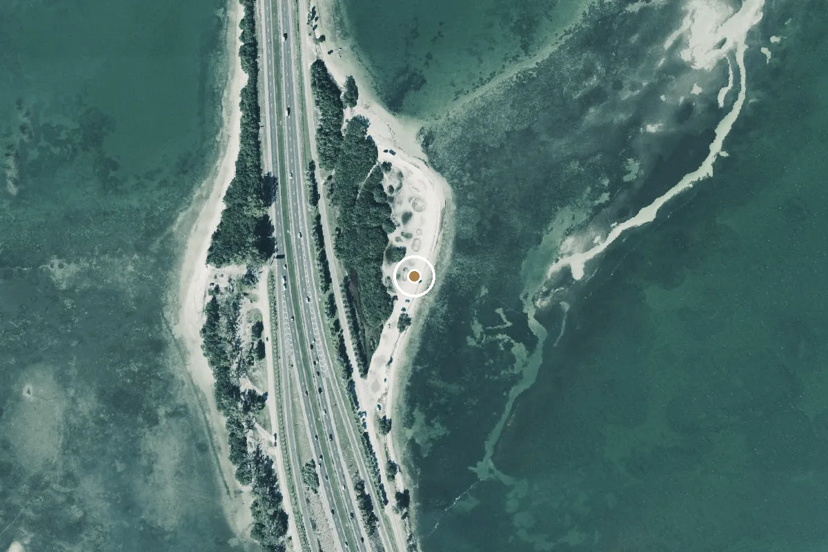 Aerial view of Sunshine Skyway North Rest Area - Jet Ski Beach