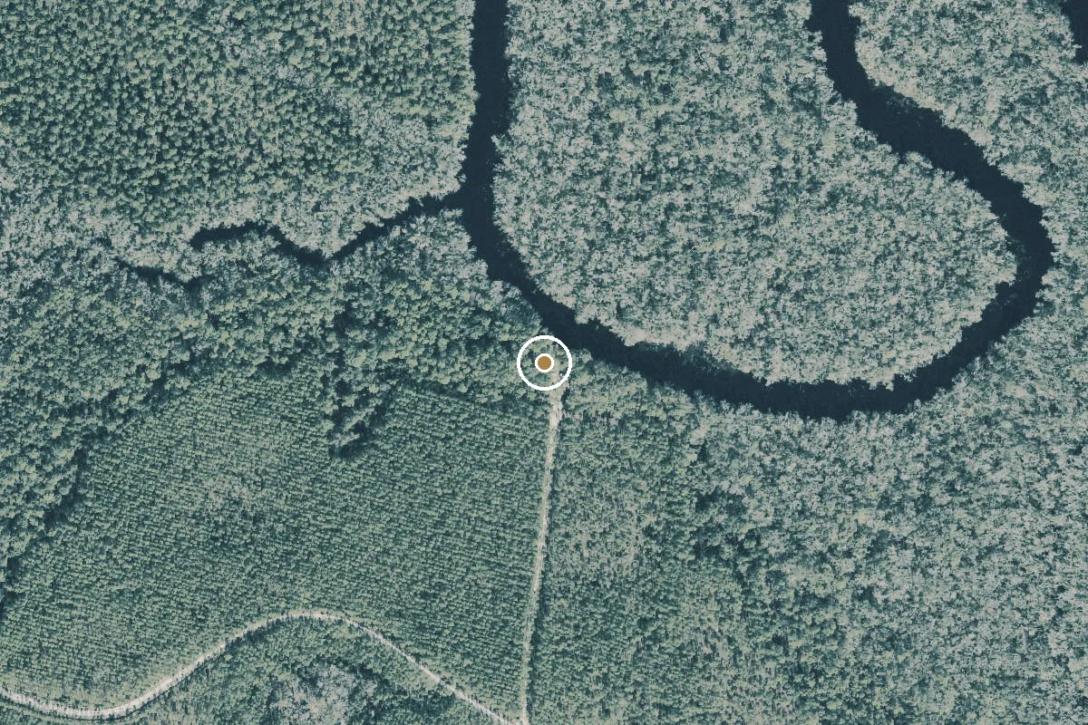 Aerial view of Tate's Hell State Forest - Crooked River Recreation Site #1 Primitive Boat Launch