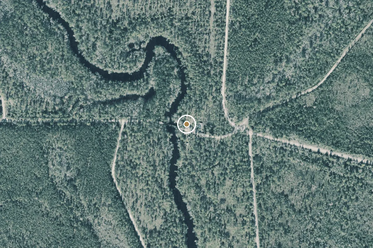 Aerial view of Tate's Hell State Forest - Gully Branch Recreation Site Boat Ramp