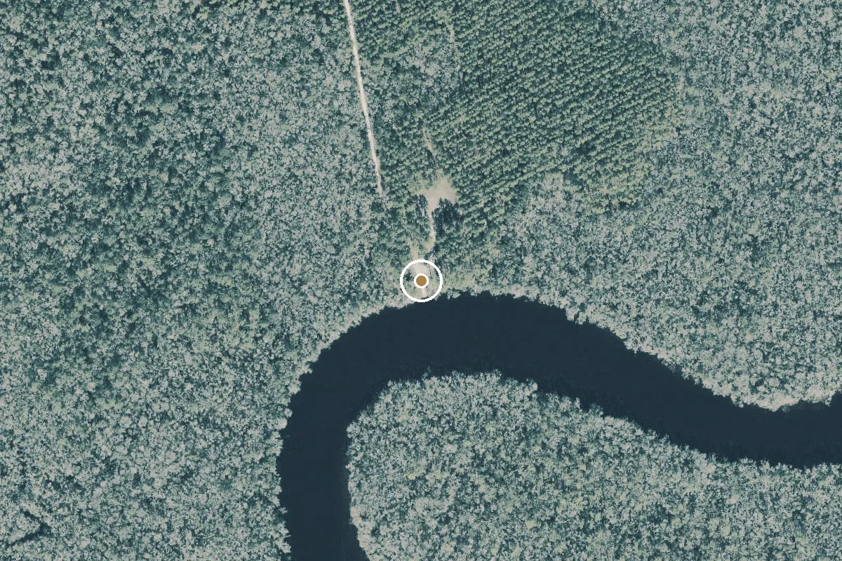 Aerial view of Tate's Hell State Forest - Rock Landing Recreational Site Boat Launch