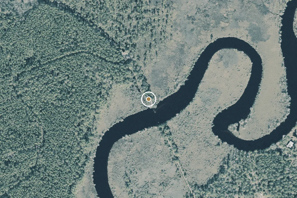 Aerial view of Tate's Hell State Forest - Sunday Rollaway Camp Canoe Access