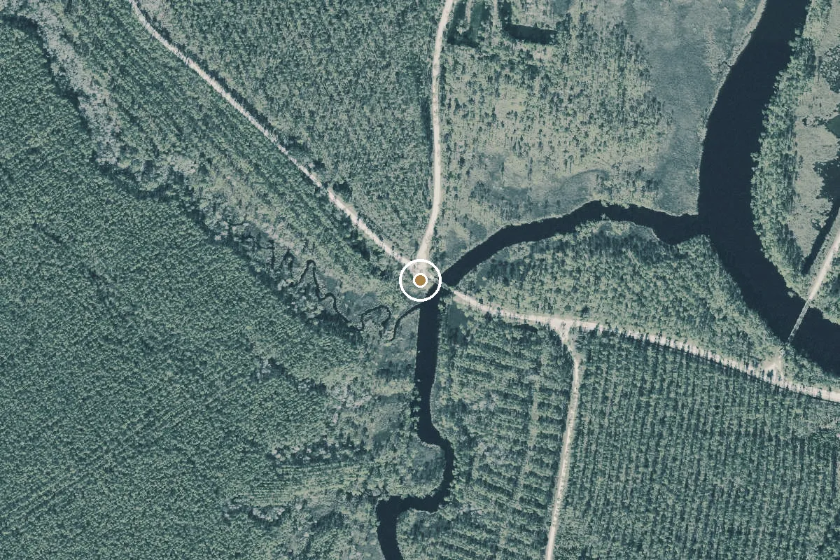 Aerial view of Tate's Hell State Forest - Trout Creek Recreation Site Boat Launch