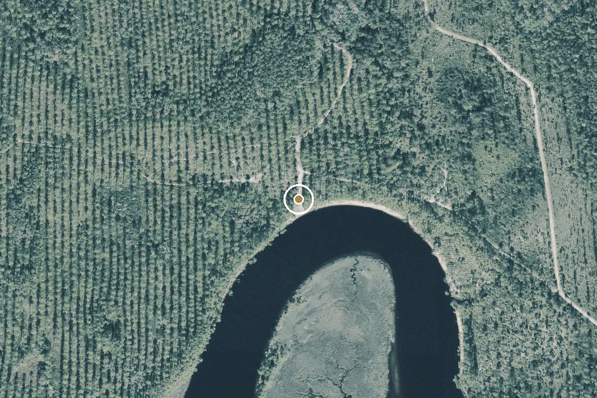 Aerial view of Tate's Hell State Forest - Warren Bluff Camp Canoe Access